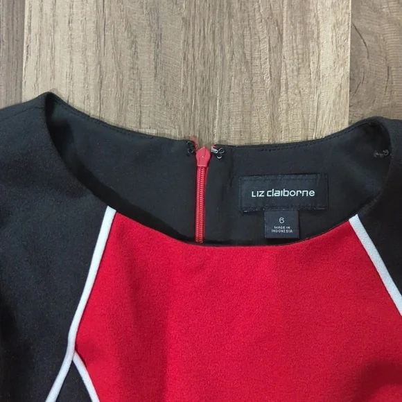 Liz Claiborne Black and Red Dress - Picture 2 of 3